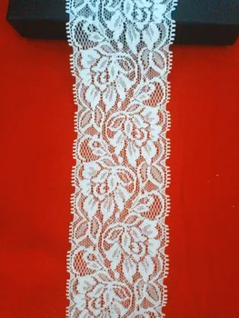 7cm lățime 10meters fildeș superba noua fabrica model floral elastic elastic lat din dantela pentru DIY cusut nunta de mireasa, artizanat