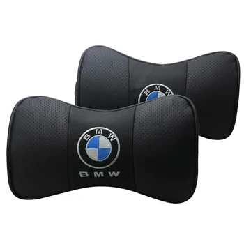 2 BUC BMW Negru Perna Pentru Car Pernă pentru Gât din piele Scaun Auto Tetiera Pernă de Odihnă Cap accesorii Auto de Calitate