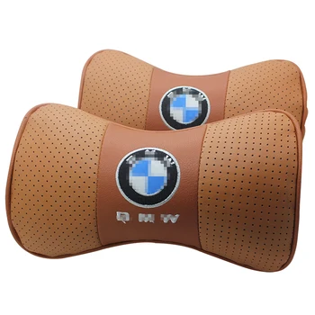 2 BUC BMW Negru Perna Pentru Car Pernă pentru Gât din piele Scaun Auto Tetiera Pernă de Odihnă Cap accesorii Auto de Calitate