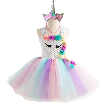 Unicorn Dress Fete Elegante, Rochie De Printesa Pentru Copii Rochii Pentru Fete Rochie De Petrecere Carnaval, Cosplay Petrecere Imbracaminte Copii De 2-10 Ani