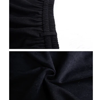 Toamna 2020 Japonia Stil Dulce pentru Femei Fusta de Iarna Casual, Talie Elastic Single Breasted a-Line Fusta Plisata Cu Centura Maro Negru