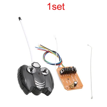 1Set DIY Jucărie Mașină Mică Putere 4CH 27MHZ Telecomanda+ Receptor Tabla de 4-6V Transmițător de Control de la Distanță 40meters pentru RC Parte