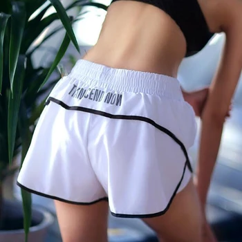 De sex feminin anti-lumină de funcționare fitness sport scrisori de imprimare vrac yoga pantaloni scurți