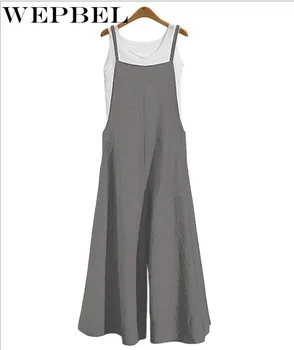 WEPBEL Moda pentru Femei Salopeta Casual de Vara de Toamna Lungi Jartieră Salopete Salopete Pantaloni Largi Picior Costum ce S-5XL