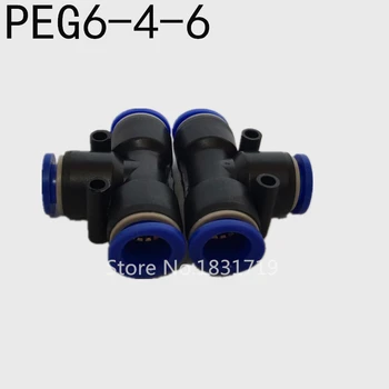 20BUC/LOT PEG6-4 Tee Redus Uniunii tuburi cu diametru exterior de 6 - 4 - 6mm PEG6-4 Pneumatice rapid plug tip T trei diametru fir pneumatice comun