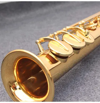 JM-a Făcut în Japonia 82Z Alama Drept Soprano Sax, Saxofon Bb B Plat Instrument de Suflat din lemn Natural Shell Cheie Sculpta Model