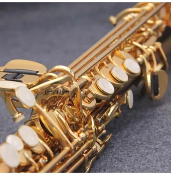 JM-a Făcut în Japonia 82Z Alama Drept Soprano Sax, Saxofon Bb B Plat Instrument de Suflat din lemn Natural Shell Cheie Sculpta Model