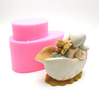 Scoica Elf mucegai silicon lumânare săpun bomboane de ciocolată, flori zână forma 3d mucegai DIY bucătărie de copt tort de decorare instrumente