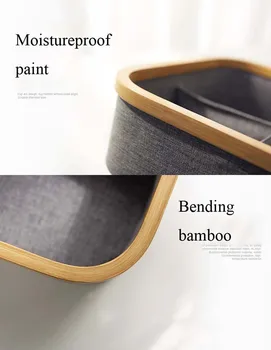 Tip sertar Bambus Oxford Desktop Cutie de Depozitare pentru Cosmetice Pânză Birou Sertare de Depozitare Structură Multi-strat de Depozitare Acasă