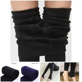Femeile Căldură Fleece de Iarna Elastic Jambiere Cald Fleece Căptușit Slim Termice Pantaloni NYZ Magazin