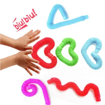 5PCS Frământa Pop Tub Jucării Țeavă Senzoriale Jucării Pentru Stres Și Anxietate Rece Flexibil Multi-Culoare Stimming Jucării Pentru Copii