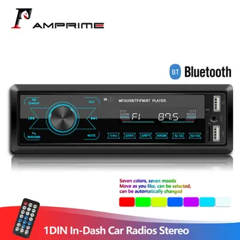 AMPrime 1 din Radio Auto Multimedia Player Bluetooth Autoradio 1din Stereo Auto 12V Ecran Tactil Masina Radio Stereo Remote Control