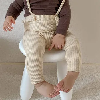 Nou-Născut Pantaloni Cu Dungi Din Bumbac Jambiere Pentru Fetita Salopete Pentru Baieti Curea Pantaloni 3 Culori 2021 Primăvară Nouă Arrivel