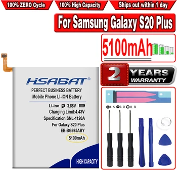 HSABAT 5100mAh EB-BG985ABY de Mare Capacitate Baterie pentru Samsung Galaxy S20 Plus S20Plus S20+ Telefon Inteligent