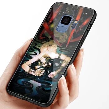 Albedo Overlord Anime Silicon Moale Sticla Caz de Telefon pentru Samsung Galaxy S8 S9 S10 S10e Nota 8 9 10 Plus