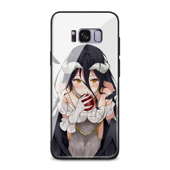 Albedo Overlord Anime Silicon Moale Sticla Caz de Telefon pentru Samsung Galaxy S8 S9 S10 S10e Nota 8 9 10 Plus