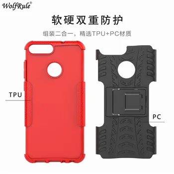 Pentru a Acoperi Huawei P Inteligente Caz TPU si PC Titularul Armura Bara Carcase de Protecție Cazul în care Telefonul Pentru Huawei P Smart Cover Bucura 7S 5.65
