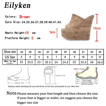 Eliyken Pene Platforma Tocuri inalte Catâri Diapozitive Pantofi Sexy Peep Toe Femei Plajă Papuci de casă, Sandale marimea 35-42