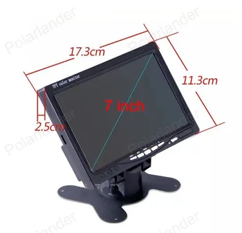 7 Inch TFT LCD Ecran Color Monitor cu 18 LED-uri Auto din Spate Vedere aparat de fotografiat +wireless tranmistter receptor kit