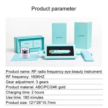 JUJY Ochii Masaj Electric EMS Vibrații de frecvență radio de strângere a pielii Terapie Anti Riduri Elimina Cerc Închis Ochi de Îngrijire