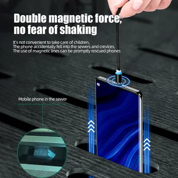!ACCEZZ Cablu de Încărcare Magnetic Pentru iPhone 11 Pro Max XS XR Samsung Micro USB de Tip C Retractabil Rapid Magnet Încărcător Cablu de Cablu