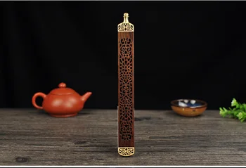 Zen Rosewood Arzător De Tămâie Gol Flori Cutie De Lemn De Santal Lemn De Băț De Tămâie Portabil Cădelniță