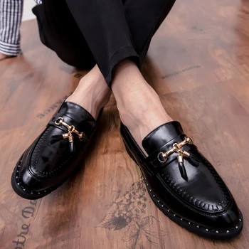 Barbati Casual Pantofi de Lux de Brand de moda Mocasini Designer de Alunecare Pe tssel Pantofi Barbati Mocasini stil italian club de petrecere, Pantofi