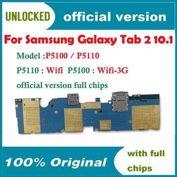 Deblocare pentru Samsung Galaxy Tab 2 10.1 P5100 P5110 Placa WIFI si 3G 1G RAM 16G ROM Placa de baza Placa de bază de la telefon original
