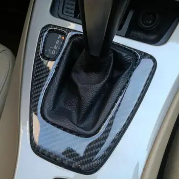ALLOYSE Fibra de Carbon Schimbătorului de Viteze Cutie cu Capac Panou pentru BMW E90 Masina Auto Maneta Schimbătorului de viteze Decal Autocolant Garnitura Pentru BMW E90 E92 E93 Interior