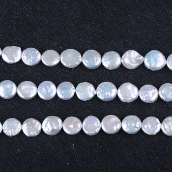 De înaltă Calitate de Monedă de Perle de Cultură de apă Dulce Pearl Margele,Inspirational, natural, alb, 12-14mm, Vândute Pe 15 Inch Strand