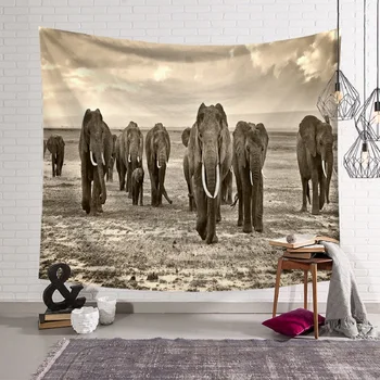 3D Elefant African Tapiserie Agățat de Perete Pături Prosop de Plajă Decor Tapiserie de Perete Agățat de Perete Mandala Pătură