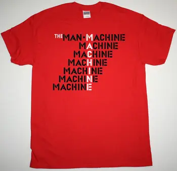 Kraftwerk Om-Mașină Roșu T-shirt 1978 Electro Pop Krautrock Devo Neu de Moda de Top Camiseta masculina din Bumbac tricouri