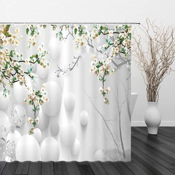 Imprimare 3D Modern stil Chinezesc Perdea de Duș Flori de Pasăre Peisaj Cadă Cortina Cu Cârlige de Baie Acasă Impermeabil Peisaj