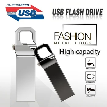 Metal USB Flash Drive 4GB 8GB 16GB 32GB Pendrive de 64GB, 128GB, 256GB Personaliza Pen Drive USB Memory Stick U Disc Cadou Personalizat Logo-ul
