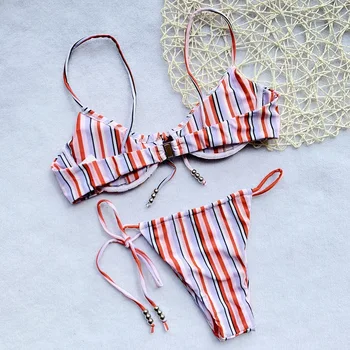 OMKAGI Brand de Costume de baie Femei Sexy Print Bikini Underwire Push Up costume de Baie Biquini Costum de baie pe Plajă Bikini 2019 Mujer