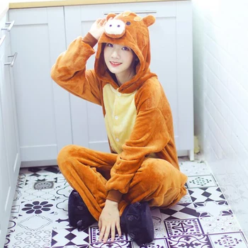 Adult Anime Kigurumi Onesies Mistreț Costum Pentru Femei Barbati Animal Unicorn Onepieces Fata Pijamale Flanel Acasă Haine
