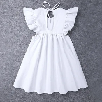 Umor Urs Fete Dress Fly-Maneca Rochii de Vara Backless Design Printesa Rochie de Haine pentru Copii Imbracaminte pentru Copii