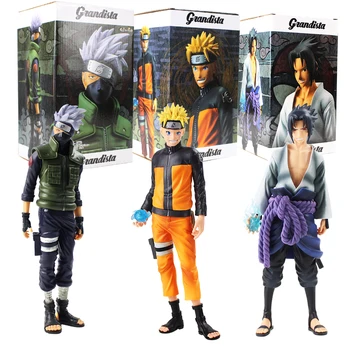 3styles Anime Naruto Cifre Uzumaki Naruto Sasuke Uchiha Hatake Kakashi PVC figurina de Colectie Model Jucarii Cadou Pentru Copii