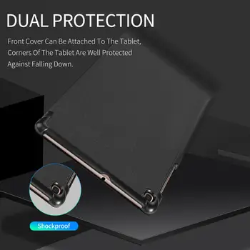 Pentru Samsung Galaxy Tab 10.1 2019 SM-T510 SM-T515 Inteligent Acoperire Caz Piele PU Coajă de Protecție Auto Dormi Stand Ultrathin