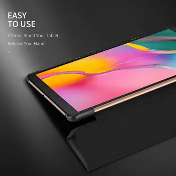 Pentru Samsung Galaxy Tab 10.1 2019 SM-T510 SM-T515 Inteligent Acoperire Caz Piele PU Coajă de Protecție Auto Dormi Stand Ultrathin