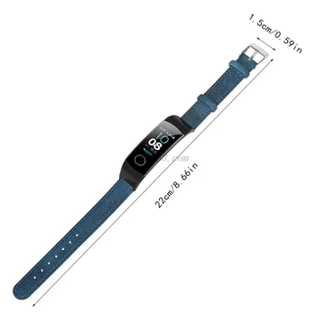 Denim Model din Piele Watchband Încheietura Curea de Înlocuire pentru Huawei Honor Band 5/4 Brățară Accesorii