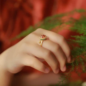 Noi argint 925 nou email non inel încrustat Chineză stil retro elegant farmec pentru femei brand de lux bijuterii