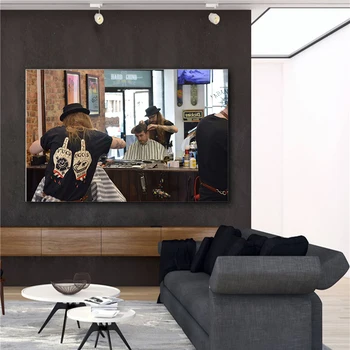 Frizerie Panza pictura Poster de Arta de Perete Tablouri Canvas Cafe-Bar Modular Acasa Art Decor Poze