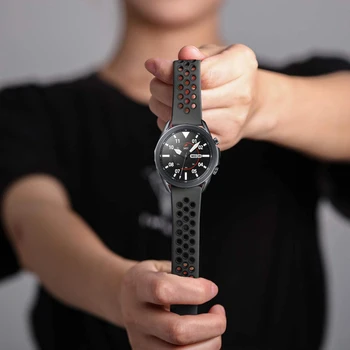 Galaxy watch 3 band 45mm 41mm pentru samsung galaxy watch 46mm active 2 benzi de silicon pentru amazfit bip gts curea 20mm 22mm correa