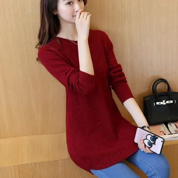 2018 Toamna și iarna nou versiunea coreeană vrac moda pentru femei pe gât rotund secțiune subțire pulover pulover NS4121