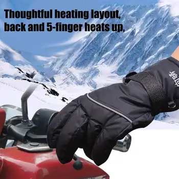 Ecran tactil Încălzit Motocicleta Mănuși Impermeabile Încălzire Mâinile Calde 12V Temperatură Constantă Mănuși de Motociclete Gant Moto Homme