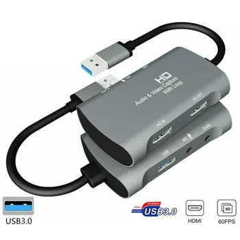 Dual HDMI Card de Captura Video 4K la 1080P 60FPS USB3.0PS4 XBOX Comuta Joc Audio Video Live Streaming pentru Macbook Laptop PC