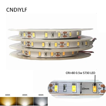 Luminozitate înaltă de 50-60lm/LED 12V DC Benzi cu LED-uri de Lumină 5630 5730 Alb Cald, Alb Rece Si Alb 5m/Rola Livrare Rapida