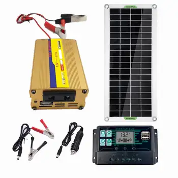 50W Panou Solar Încărcător 220V Sistemul Solar Power 500W Invertorul 10A Controler USB Kit Complet pentru Acasă Grila de Tabără Telefon