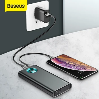 Baseus Power Bank 20000mAh18W Încărcare Rapidă PD3.0 QC3.0 Încărcător De Călătorie Digital Display Portabil Baterie Externa Powerbank Telefon